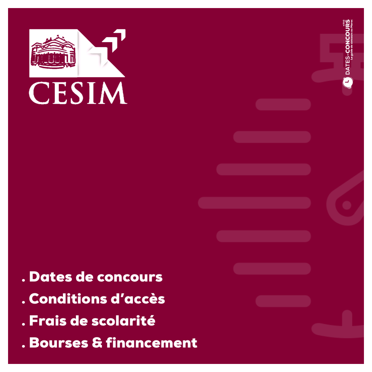 CESIM - Dates-concours.ma