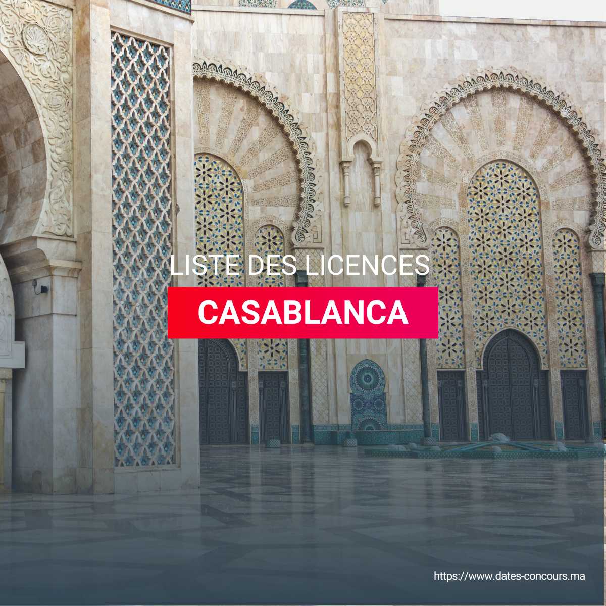 Listes des licences casablanca I DATESCONCOURS.MA